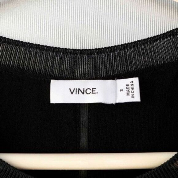 Vince 100% Silk Sleeveless Black Stitch Tank Top Blouse Luxury Basics sz S - Picture 10 of 12